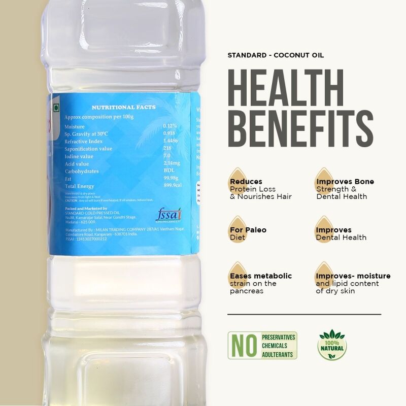 Cold Pressed Coconut Oil / Nariyal Tel – 100% Pure, Unrefined, Perfect For Healthy Cooking, Heart Health, Boosting Immunity &Amp; Metabolism 2 Cold Pressed Coconut Oil Online